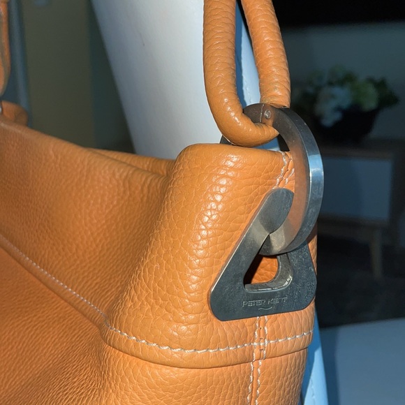 Peter Kent Orange Leather Bag. - Picture 3 of 4